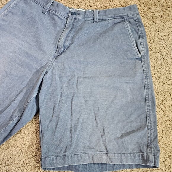 READ Eddie Bauer Shorts Mens Size 34 Blue Nylon Stretch Tech Outdoor Chinos - Picture 7 of 11